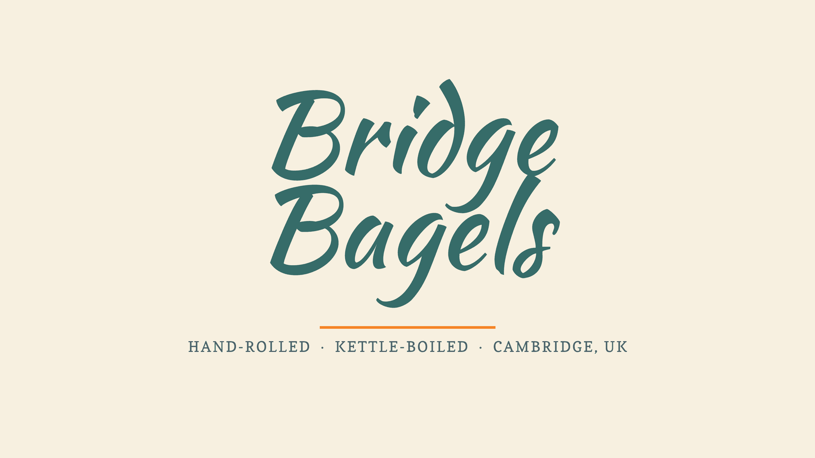 Bridge Bagels — hand-rolled, kettle-boiled, Cambridge, UK.